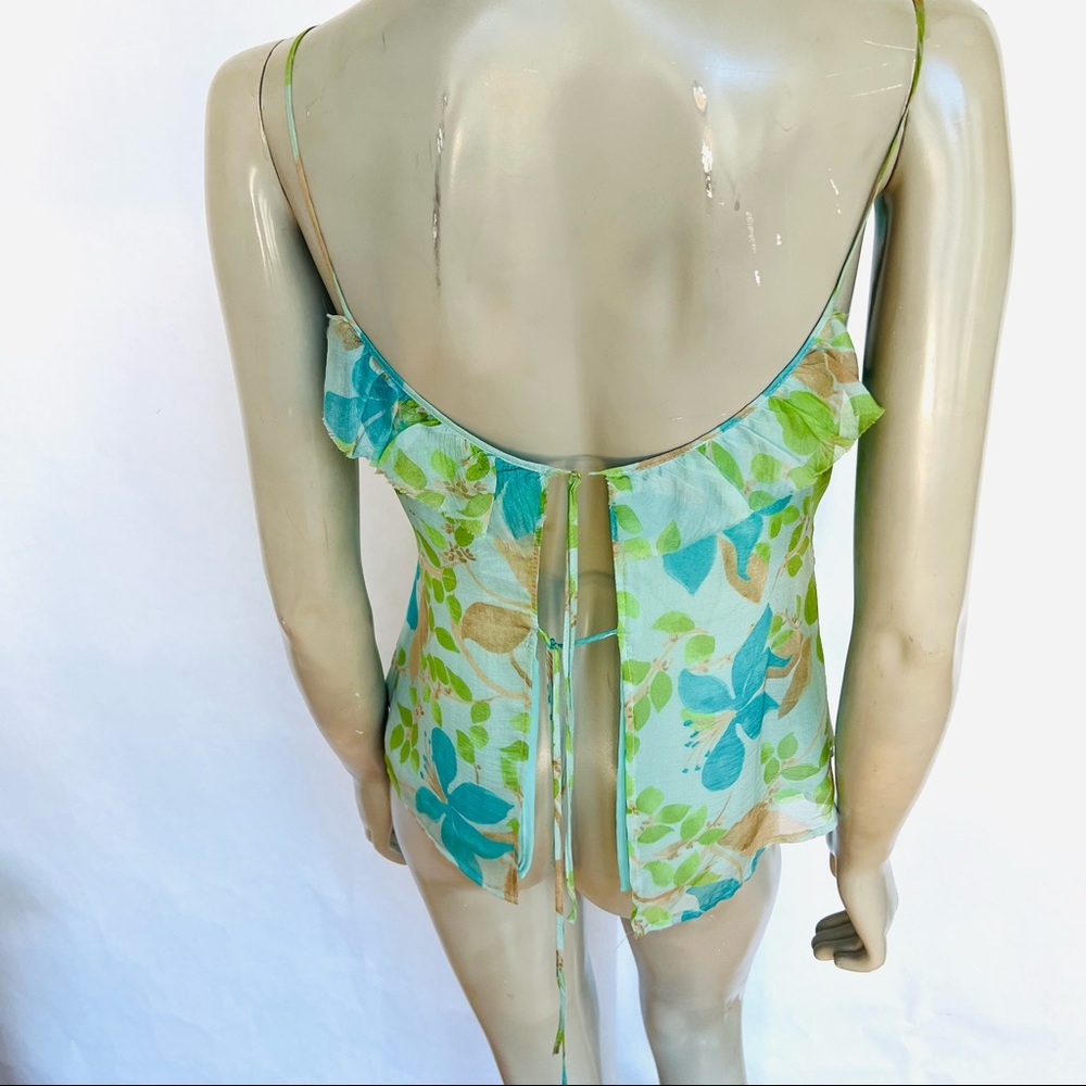 ZARA SILK CHIFFON TOP - Picture 9 of 10